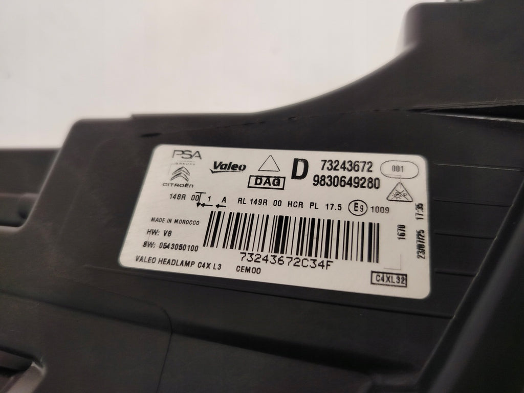 Frontscheinwerfer Citroën C4 III 73243672 9830649280 Full LED Rechts Headlight SCH1014780726bo