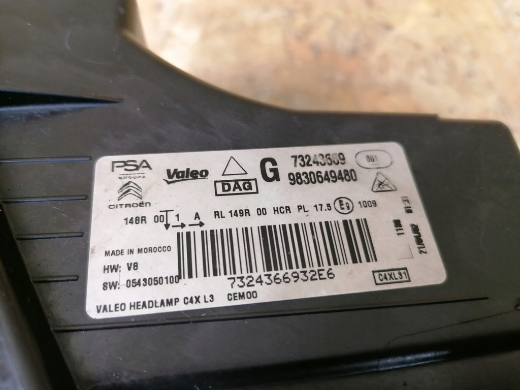 Frontscheinwerfer Citroën C4 III 9830649480 Full LED Links Headlight SCH9332101085lr