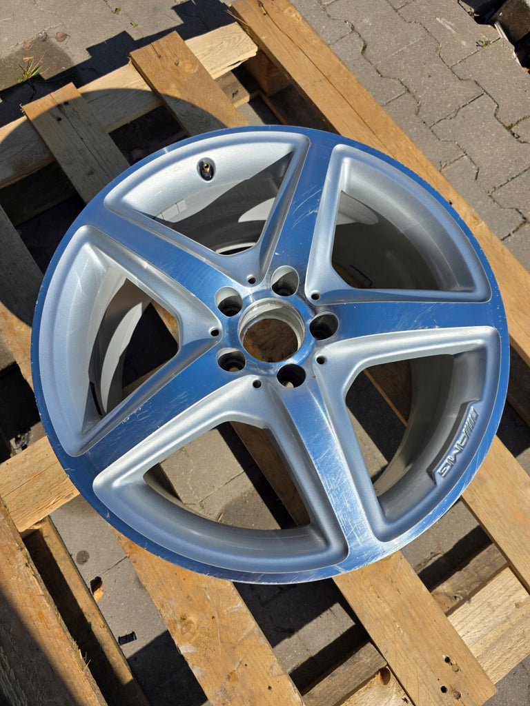 1x Alufelge 18 Zoll 9.5" 5x112 48ET Glanz Silber A2184011502 Mercedes-Benz FEL6407071105qj
