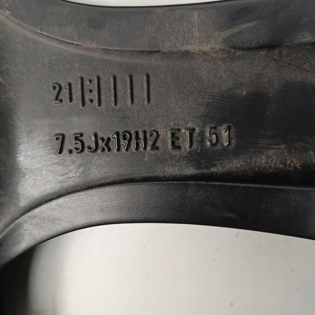4x Alufelge 19 Zoll 7.5" 5x112 51ET Glanz Schwarz 56R9755 Audi I Rim Wheel FEL8382507997bg