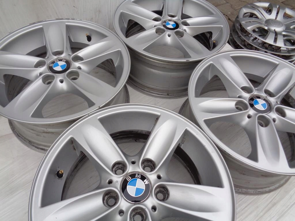 4x Alufelge 16 Zoll 7.0" 5x120 44ET Silber 6775619 BMW E88 E81 E91 E90 E82 E87 FEL9478257573jg