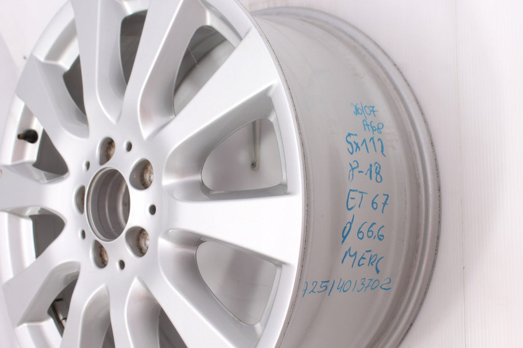 1x Alufelge 18 Zoll 8.0" 5x112 67ET Glanz Silber A2514013702 Mercedes-Benz