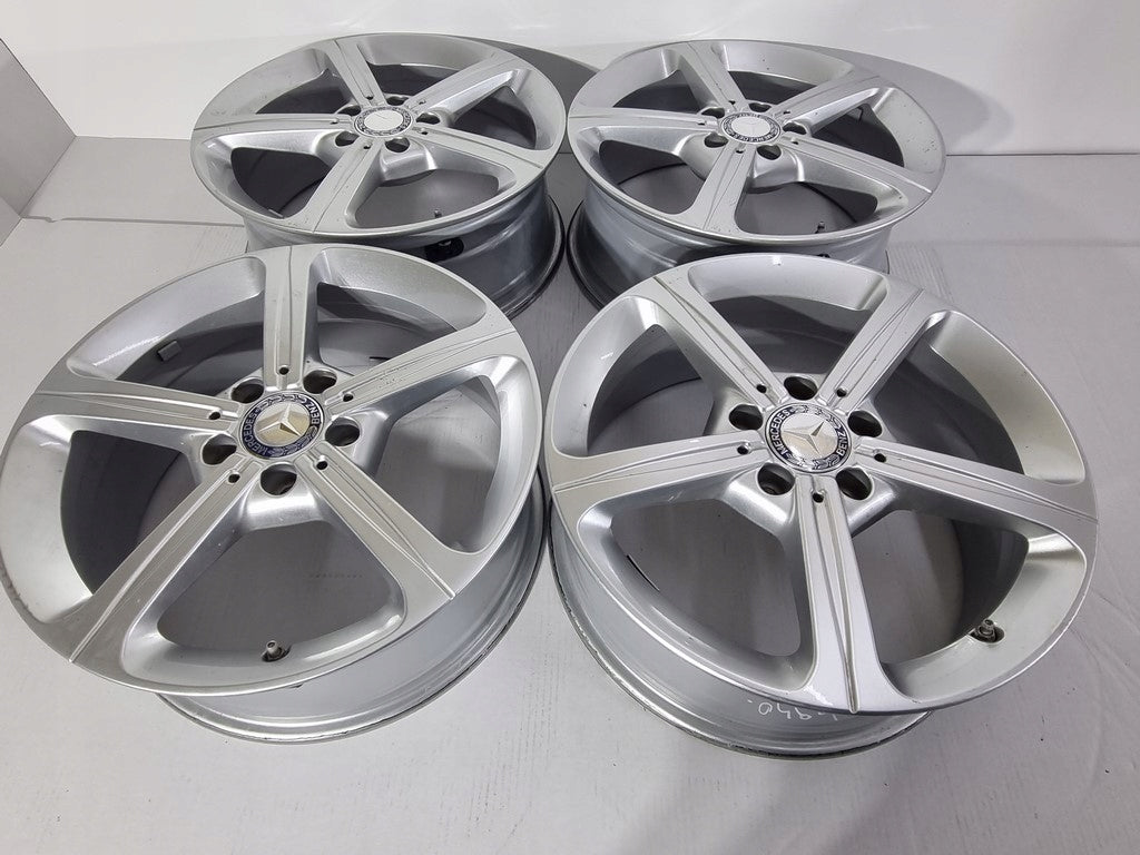 4x Alufelge 17 Zoll 6.5" 5x112 44ET Glanz Silber A1774011200 Mercedes-Benz Cla FEL1381032727wo
