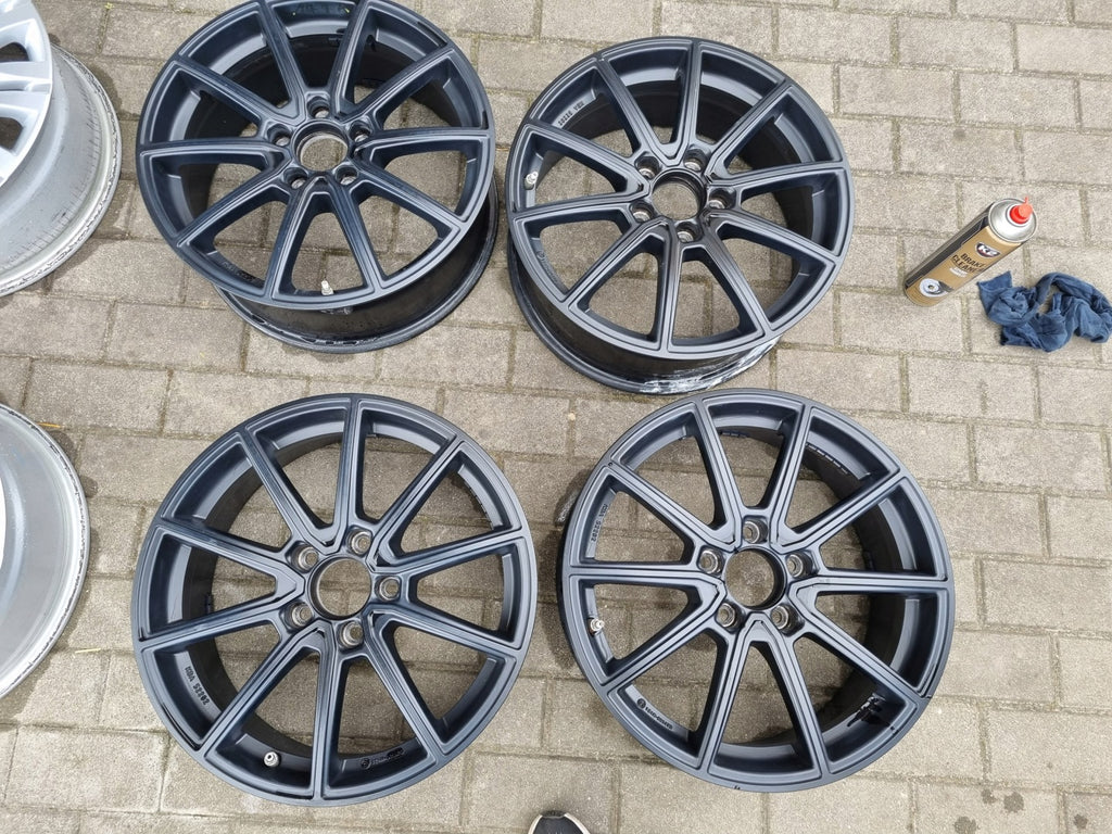 4x Alufelge 17 Zoll 7.0" 5x112 48 5ET Schwarz KBA52202 Audi I Rim Wheel FEL4643070962aq
