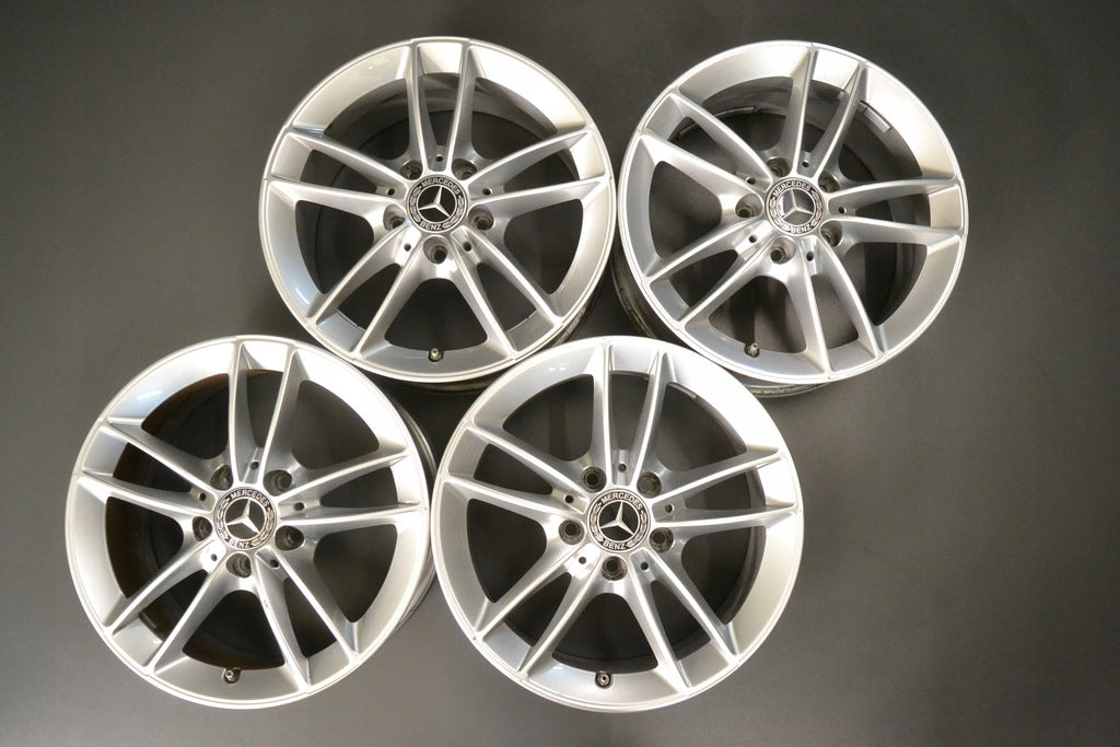 4x Alufelge 16 Zoll 6.5" 5x112 44ET Glanz Silber A1774010100 Mercedes-Benz W177 FEL9900126727pw