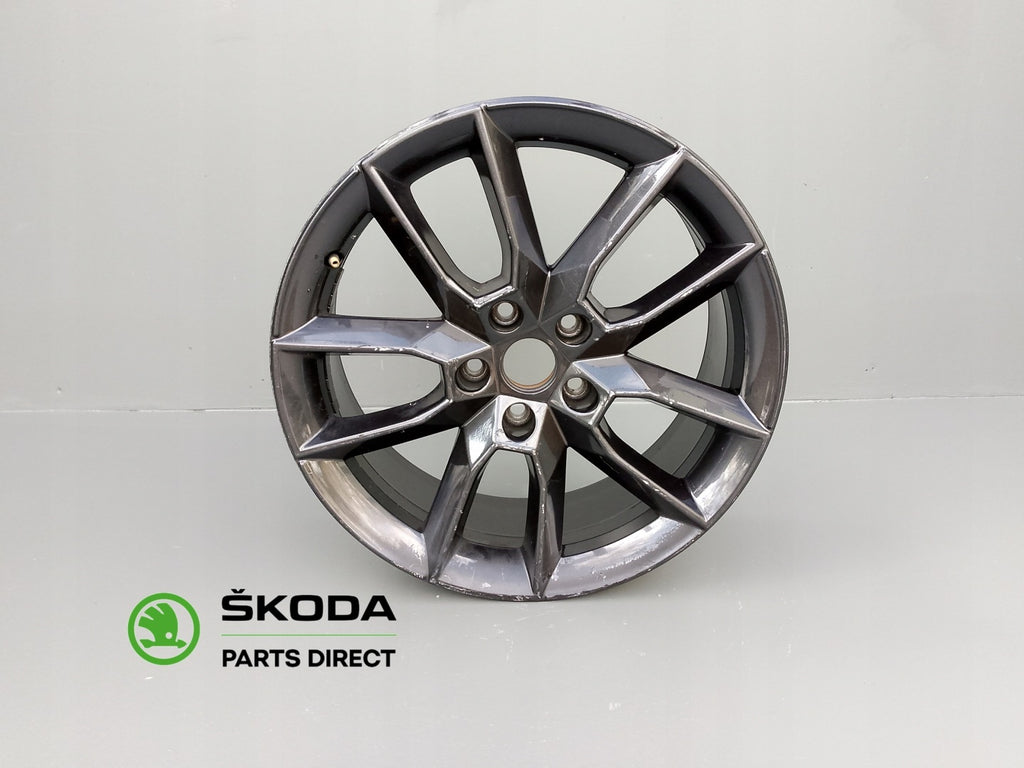 1x Alufelge 18 Zoll 7.5" 5x112 51ET Glanz 5E0601025 Skoda Octavia Iii Rim Wheel FEL8142688711bl