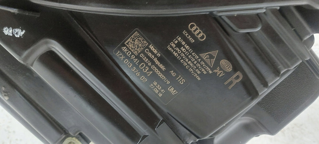 Frontscheinwerfer Audi A6 C8 4K0941034 Full LED Rechts Scheinwerfer Headlight