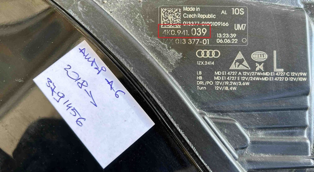 Frontscheinwerfer Audi C8 4K0941039 LED Ein Stück (Rechts oder Links) Headlight