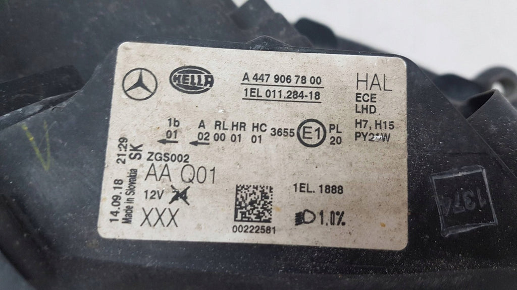 Frontscheinwerfer Mercedes-Benz Vito A4479067800 Rechts Scheinwerfer Headlight