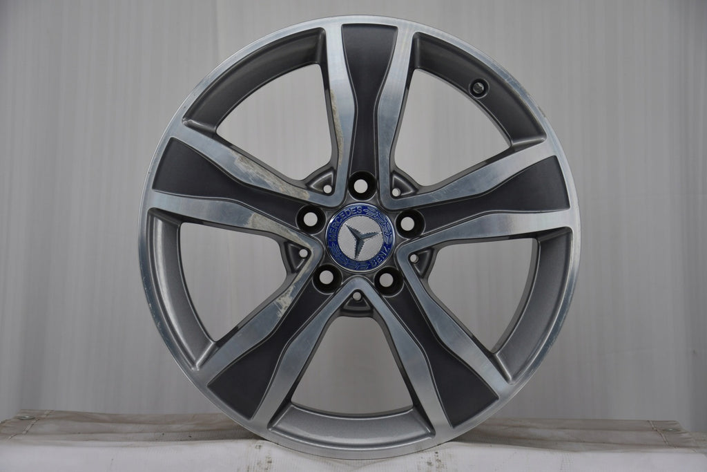 4x Alufelge 17 Zoll 7.0" 5x112 48ET Glanz Grau A2054010800 Mercedes-Benz A205 Mg FEL5280959148wt