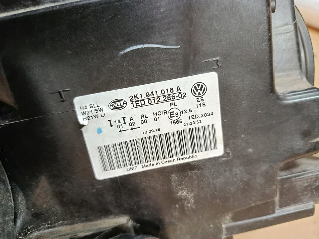 Frontscheinwerfer VW Caddy 2K1941016A Rechts Scheinwerfer Headlight SCH3995628054ea