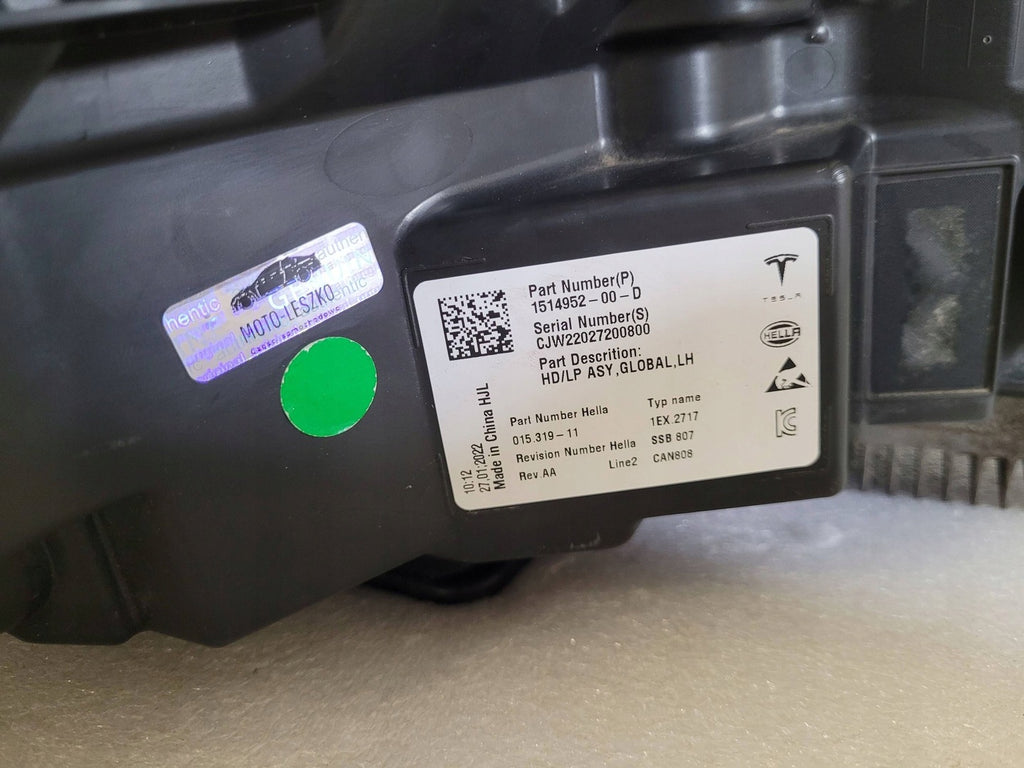 Frontscheinwerfer Tesla Model 3 1514952-00-D Full LED Links Headlight SCH4297751333as