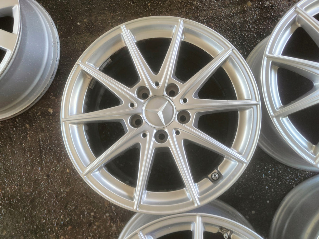 4x Alufelge 16 Zoll 6.5" 5x112 44ET Glanz Silber A1774011100 Mercedes-Benz FEL7674651223oo