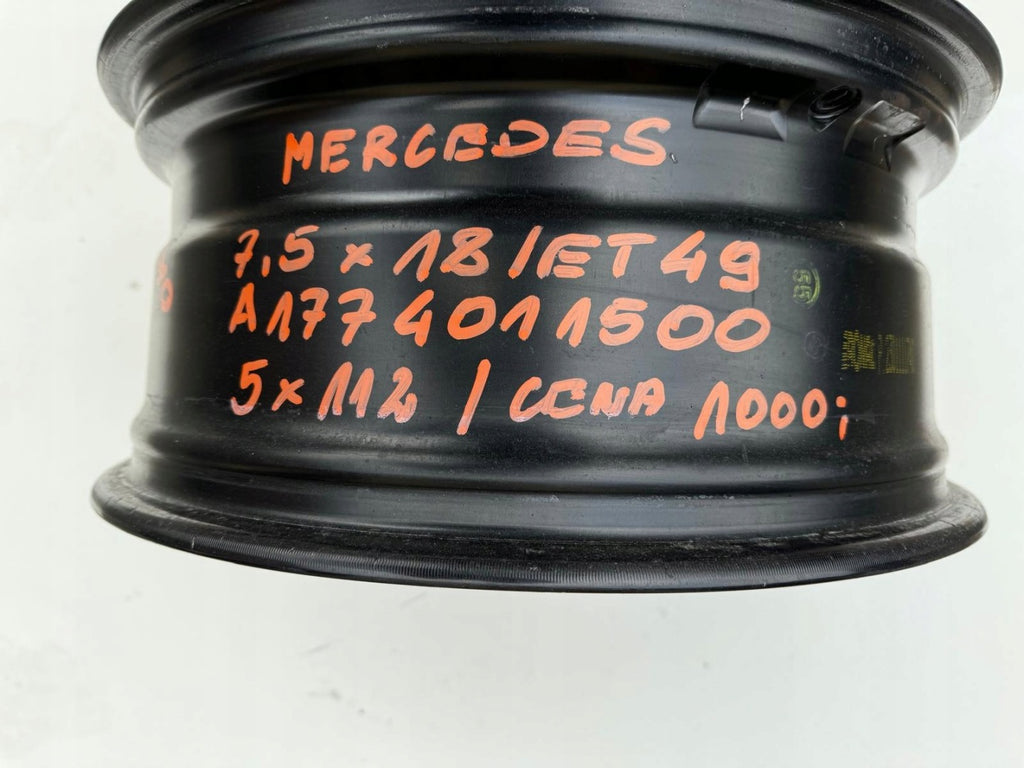 1x Alufelge 18 Zoll 7.5" 5x112 49ET Glanz Grau A1774011500 Mercedes-Benz W177 FEL9939769055ql