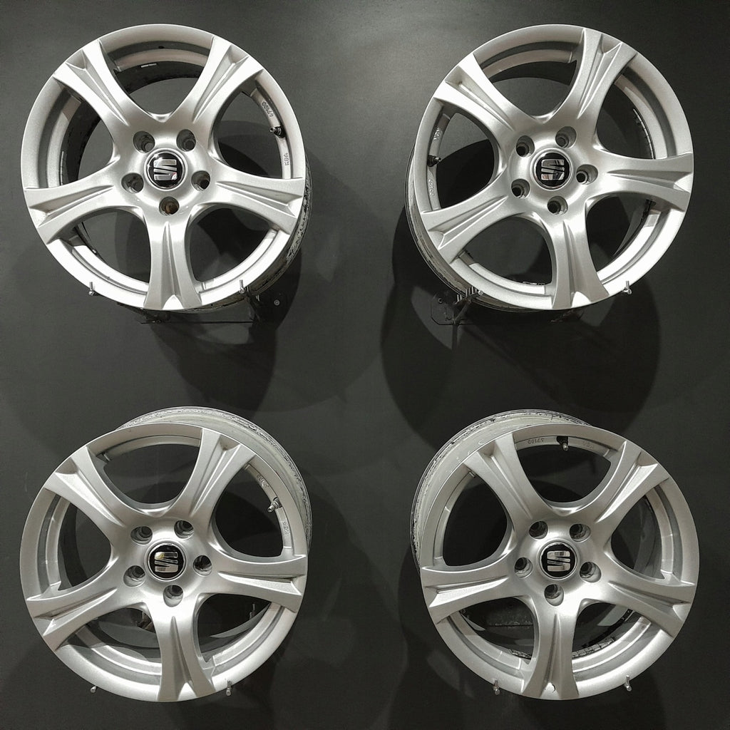 4x Alufelge 16 Zoll 7.0" 5x112 46ET Silber Seat Leon Exeo Rim Wheel FEL3163274000lh