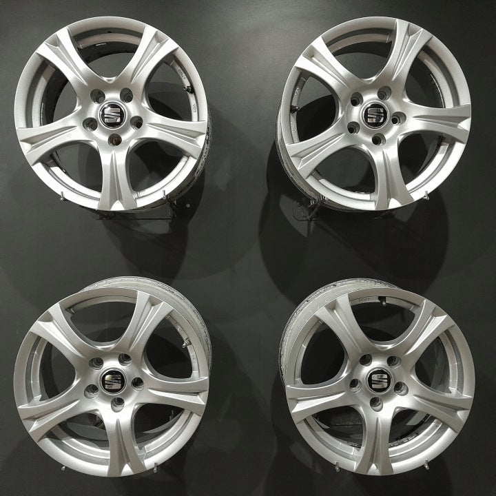 4x Alufelge 16 Zoll 7.0" 5x112 46ET Silber Seat Leon Exeo Rim Wheel FEL3163274000lh