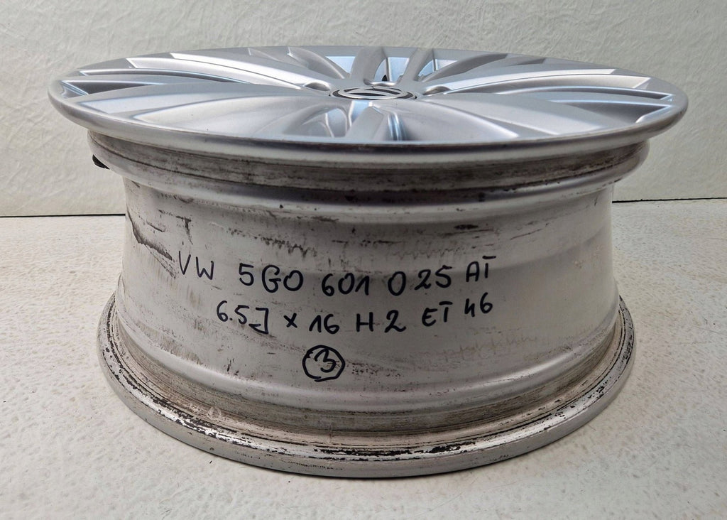 1x Alufelge 16 Zoll 6.5" 5x112 46ET Glanz Silber 5G0601025AT VW Golf VII I FEL3023522832ec