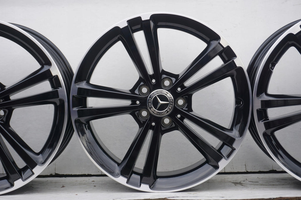 4x Alufelge 18 Zoll 7.5" 5x112 49ET Glanz Schwarz A1774011300 Mercedes-Benz W177