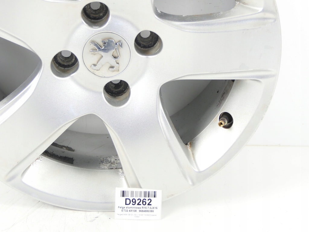 1x Alufelge 16 Zoll 7.0" 4x108 9684880380 Peugeot 3008 Rim Wheel FEL3398549933dh