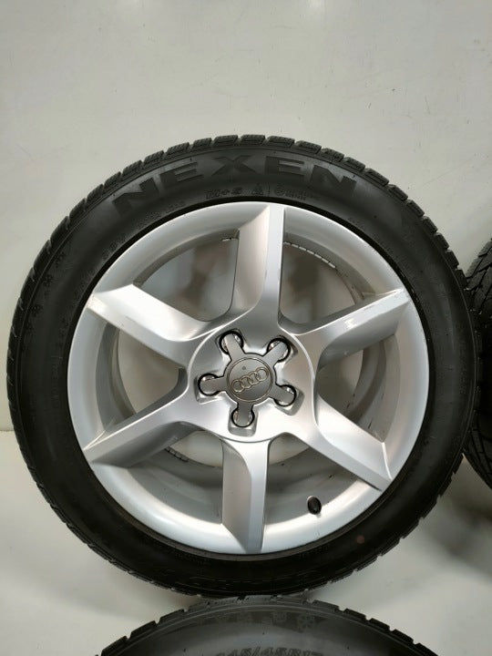 4x Alufelge 17 Zoll 8.0" 5x112 26ET Glanz Silber 8T0601025CJ Audi A5 Rim Wheel FEL5586820010nw