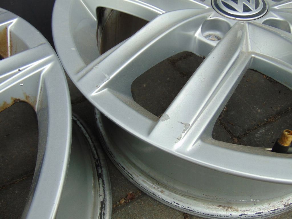 4x Alufelge 16 Zoll 6.5" 5x112 46ET Glanz Silber 5G0601025CS VW Golf VII I FEL9307844790vo