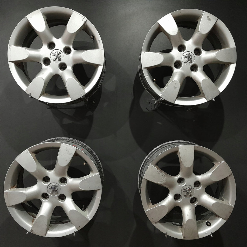 4x Alufelge 16 Zoll 6.5" 4x108 31ET Glanz Silber 9681285480 Peugeot I Rim Wheel FEL7527487675dl