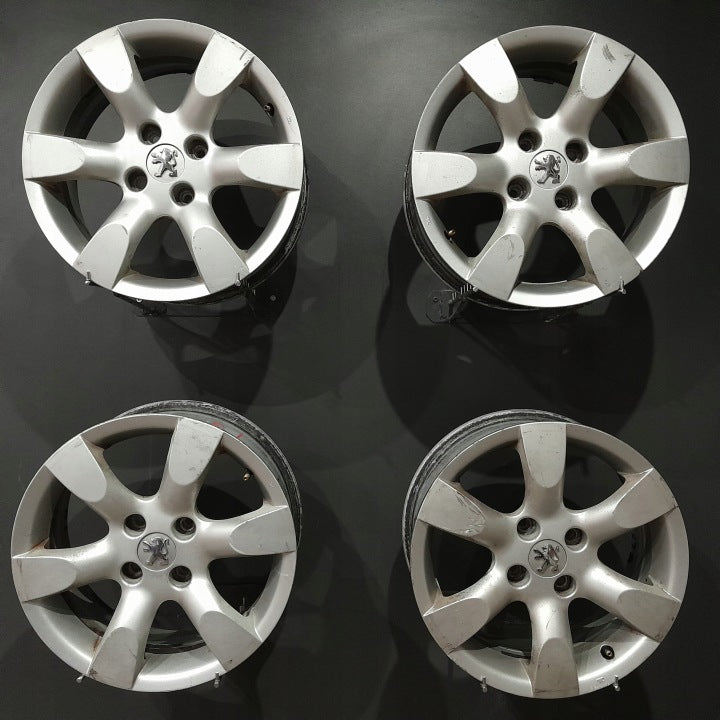 4x Alufelge 16 Zoll 6.5" 4x108 31ET Glanz Silber 9681285480 Peugeot I Rim Wheel FEL7527487675dl