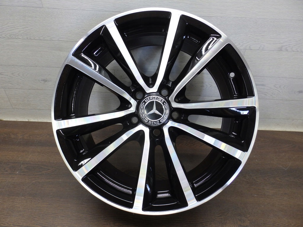 4x Alufelge 18 Zoll 7.5" 5x112 52ET Glanz Schwarz A2464011602 Mercedes-Benz FEL6030699603lh