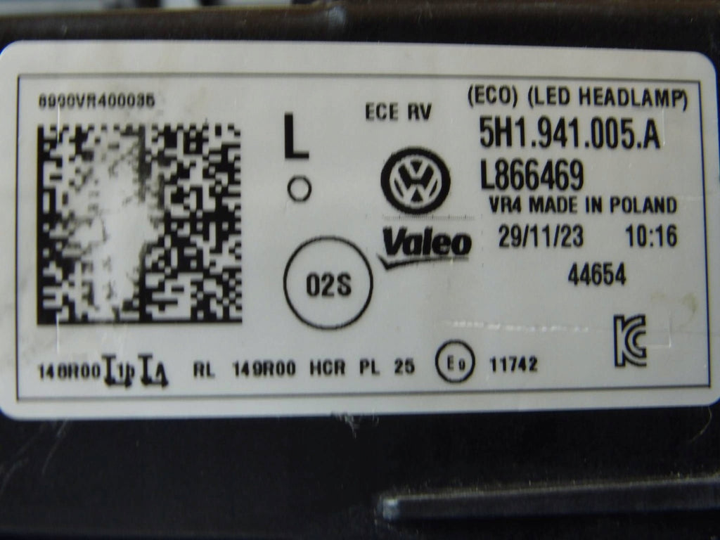 Frontscheinwerfer VW Golf VIII 5H1941005A LED Links Scheinwerfer Headlight SCH4407004323hh