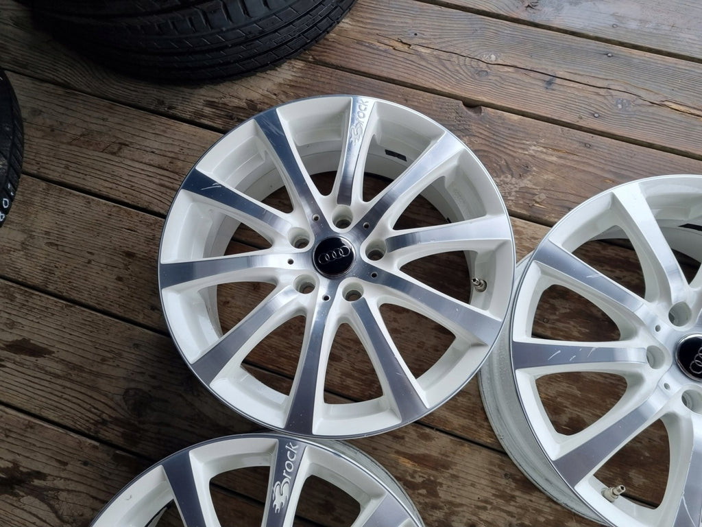 4x Alufelge 17 Zoll 7.5" 5x112 35ET Glanz Weiß Audi A4 Rim Wheel FEL5817188272la