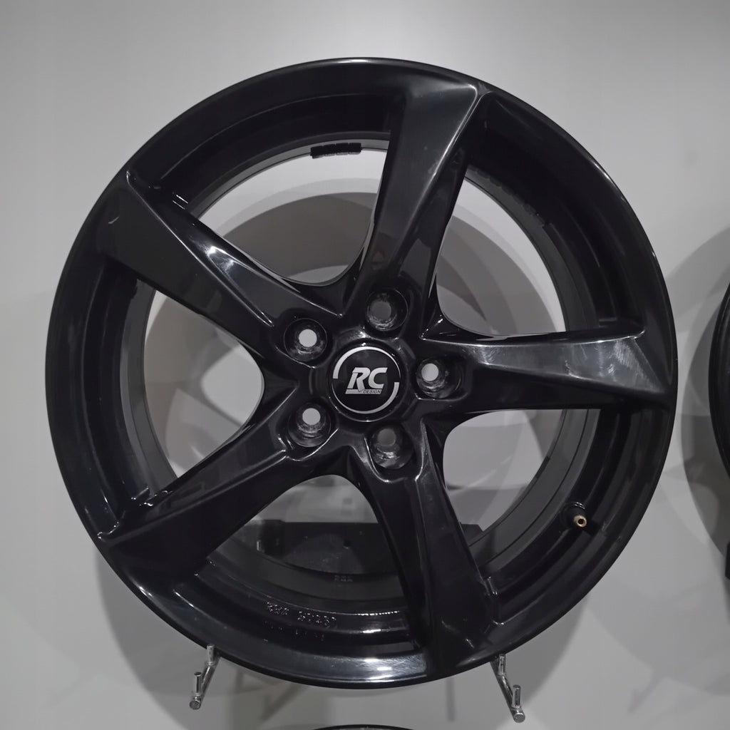 4x Alufelge 17 Zoll 7.0" 5x112 35ET Glanz Schwarz KBA50461 Audi B8 Rim Wheel FEL8654045465bh