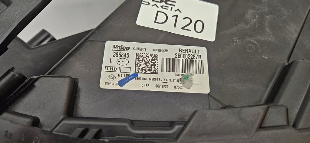 Frontscheinwerfer Dacia Duster 260602287R LED Links Scheinwerfer Headlight SCH9865493148cc