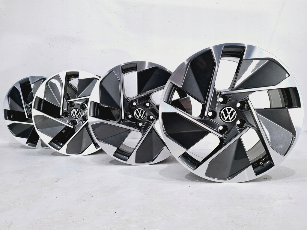 4x Alufelge 18 Zoll 7.5" 5x112 50ET Glanz Graphit 10A601025C Mg Id.3 Rim Wheel