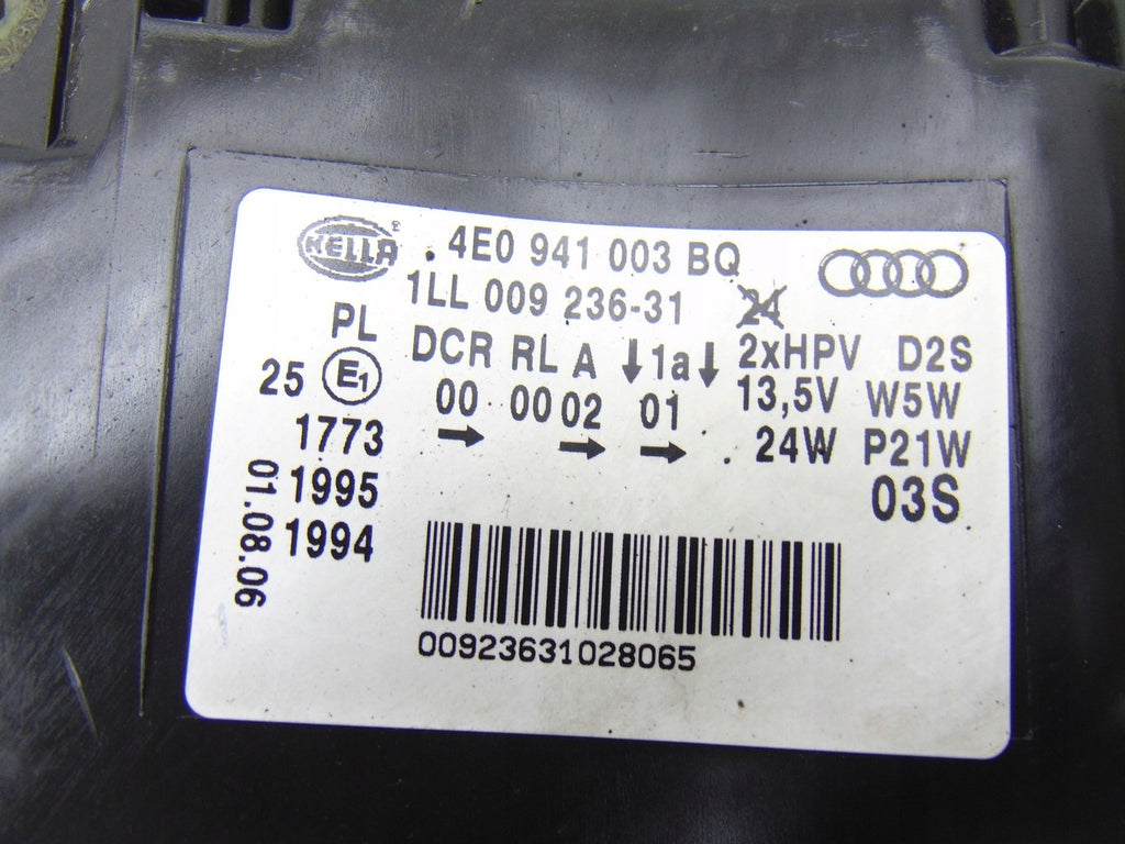 Frontscheinwerfer Audi A8 4E0941003BQ Xenon Links Scheinwerfer Headlight