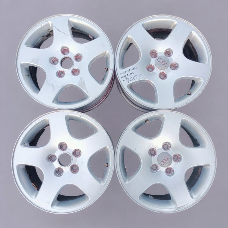 4x Alufelge 16 Zoll 7.0" 5x112 45ET Glanz Silber 8D0601025 Audi C5 Rim Wheel