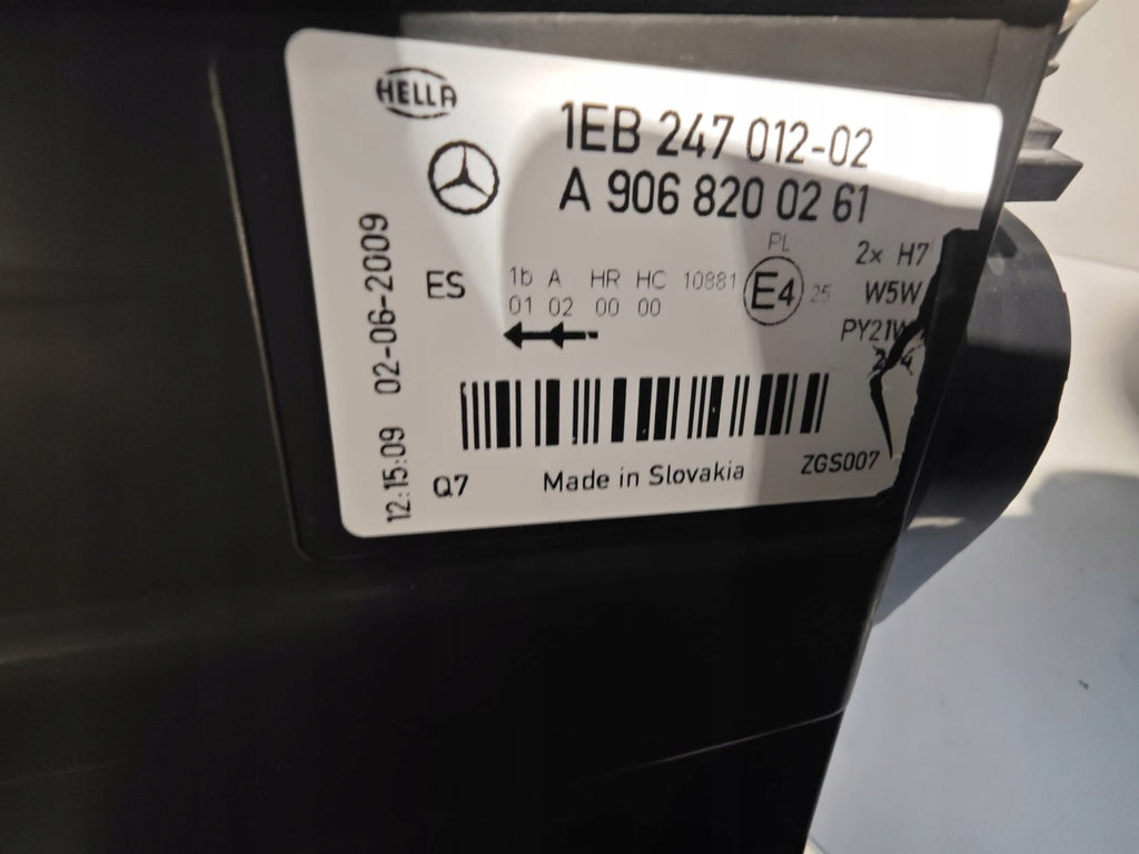 Frontscheinwerfer Mercedes-Benz Sprinter A9068200161 Ein Satz Headlight SCH2374329506uc