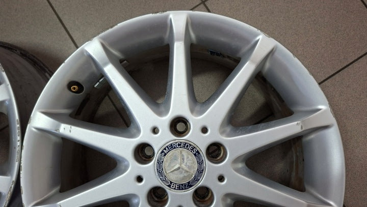 4x Alufelge 17 Zoll 7.0" 5x112 49ET Glanz Silber A1694010702 Mercedes-Benz W245 FEL3660849367gl
