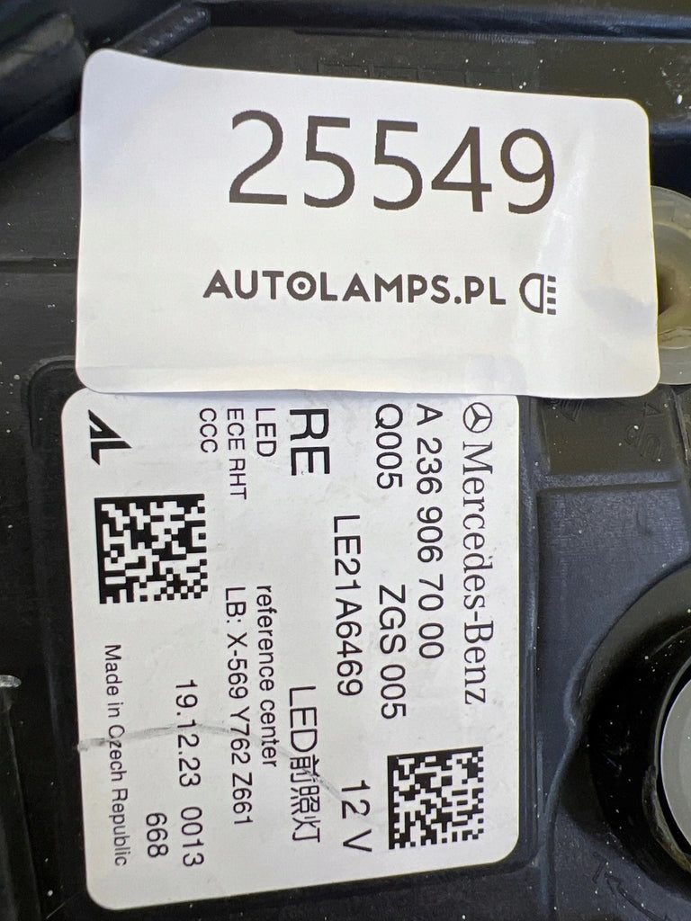 Frontscheinwerfer Mercedes-Benz A2369067000 LED Rechts Scheinwerfer Headlight SCH8405314700wk