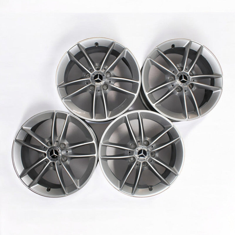 4x Alufelge 16 Zoll 6.5" 5x112 44ET Glanz Silber A1774010100 Mercedes-Benz W177