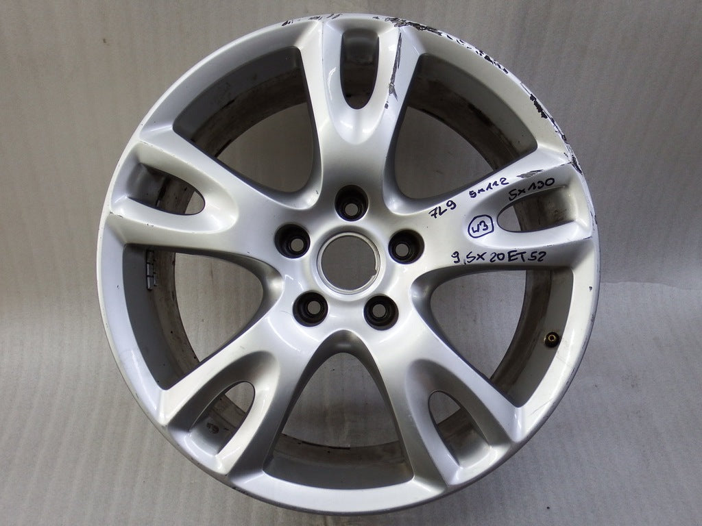 1x Alufelge 20 Zoll 9.5" 5x130 52ET Glanz Silber 7L9601025 VW Touareg Rim Wheel FEL2952873542hv