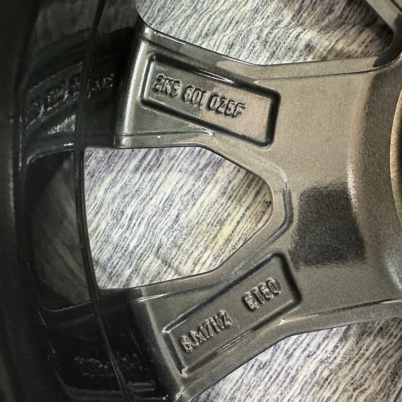 1x Alufelge 17 Zoll 6.0" 5x112 50ET Glanz Graphit 2K5601025 Mg Caddy Rim Wheel FEL8494253805lk