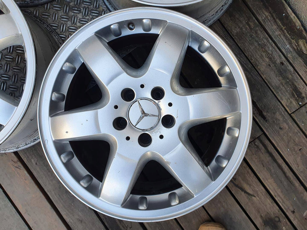 4x Alufelge 17 Zoll 8.5" 5x112 52ET Glanz Silber A1634012702 Mercedes-Benz W163