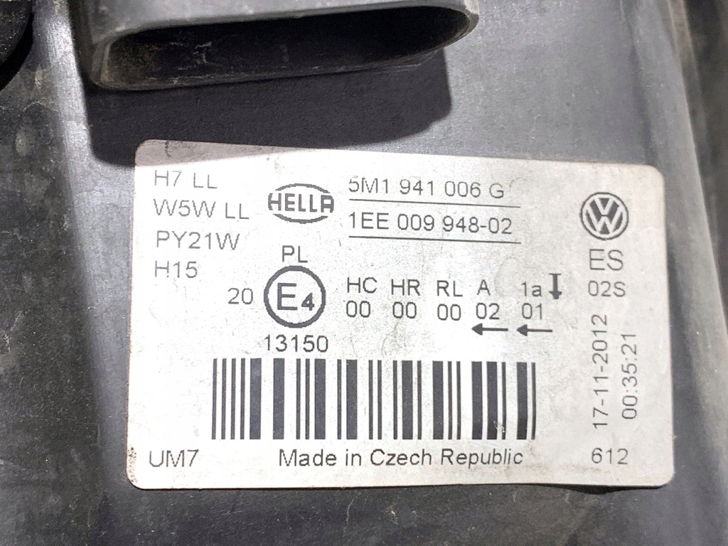 Frontscheinwerfer VW Golf V Plus 5M1941006G Ein Stück (Rechts oder Links) SCH7297834272uh
