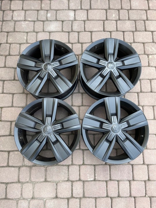4x Alufelge 17 Zoll 7.0" 5x120 55ET Matt Schwarz 7E0601025P VW Multivan FEL5125066094mj