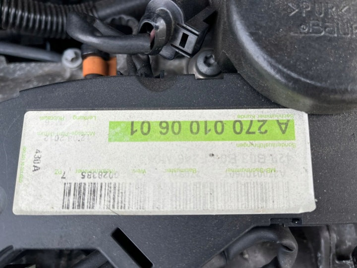 Motor Mercedes-Benz W176 W246 270910 1.6 CGI 156PS 115kW 2012 Benzin Komplett MOT2902671509ax