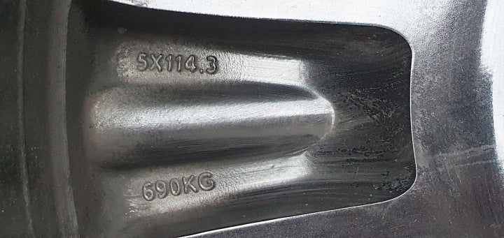 1x Alufelge 19 Zoll 7.0" 5x114.3 45ET Glanz Schwarz 9965367090- Mazda Cx5 Cx-5 FEL5455590378rc