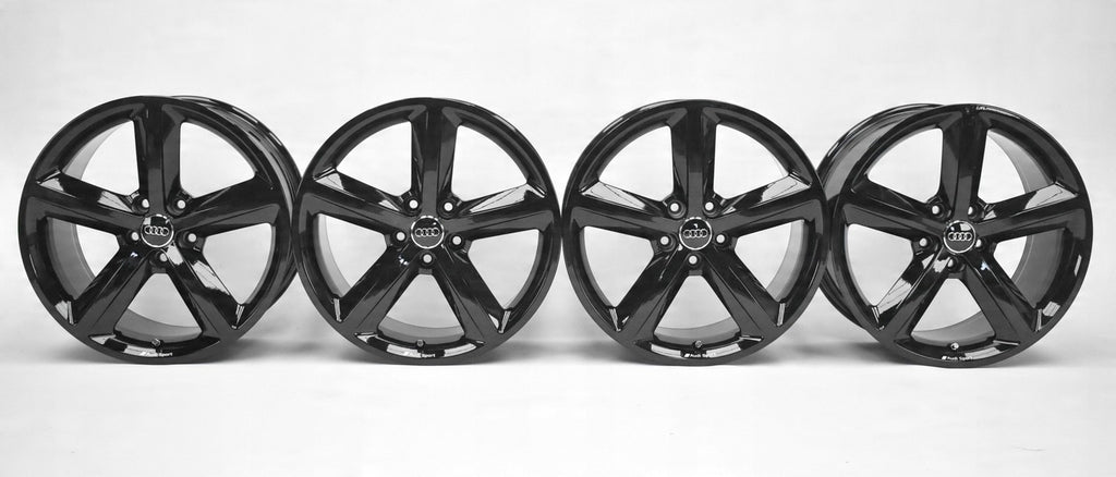 4x Alufelge 18 Zoll 9.0" 5x112 52ET Glanz Schwarz 8J0601025M Audi Rim Wheel