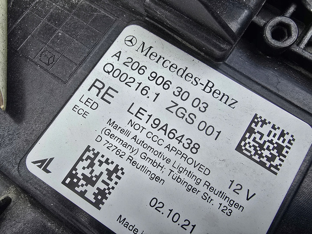 Frontscheinwerfer Mercedes-Benz W206 A2069063003 Full LED Rechts Headlight SCH5462844926hi