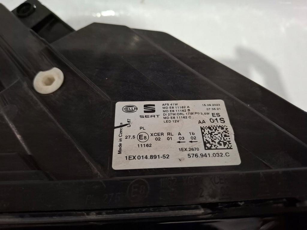 Frontscheinwerfer Seat Ateca 576941032C 1EX014 891-52 LED Rechts Headlight