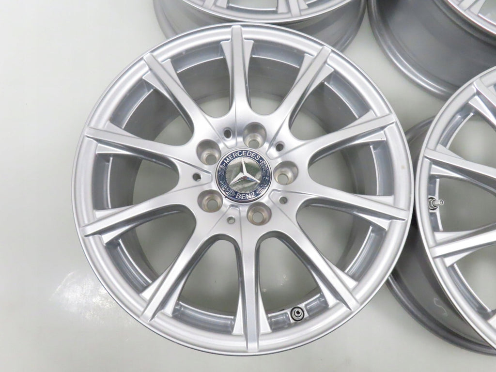 4x Alufelge 16 Zoll 6.5" 5x112 38ET Silber A2054012400 Mercedes-Benz A205 FEL5819501705on